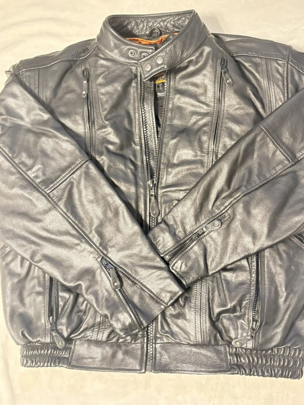 Mens Leather Motorcycle Jacket